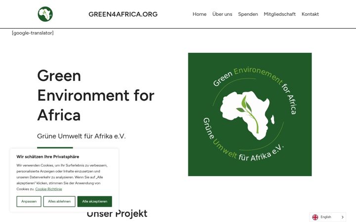 Screenshot of green4africa.org