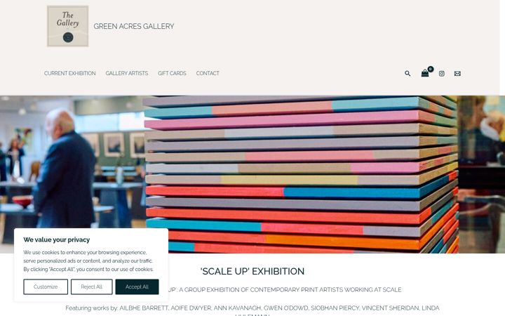 Screenshot of greenacresgallery.ie