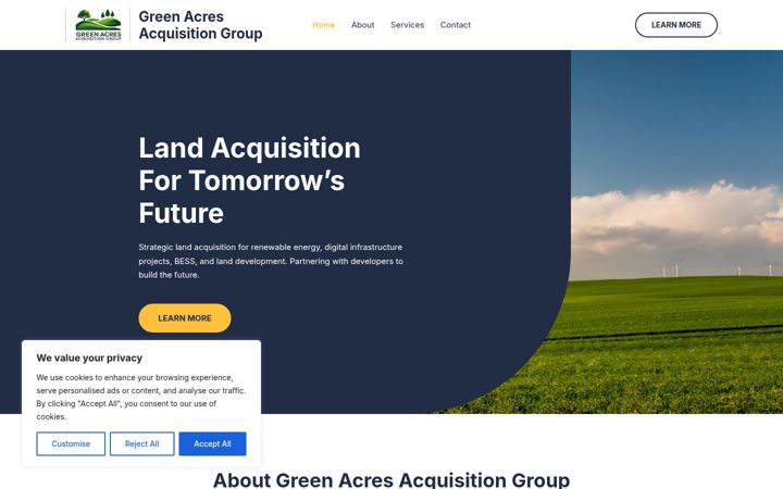 Screenshot of greenacresland.com