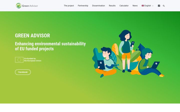 Screenshot of greenadvisorproject.com