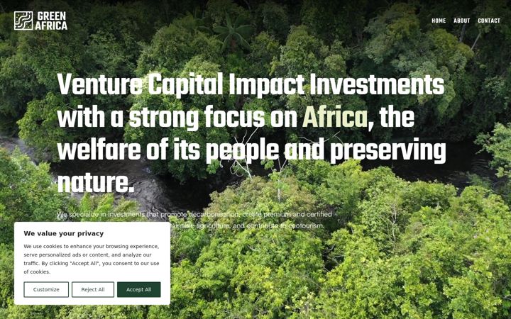 Screenshot of greenafrica.be