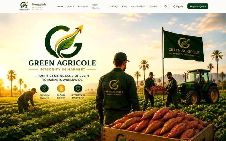 Screenshot of greenagricole.com