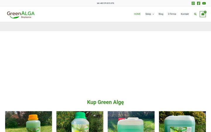 Captura de pantalla de greenalga.pl