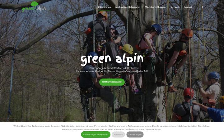 Screenshot of greenalpin.de