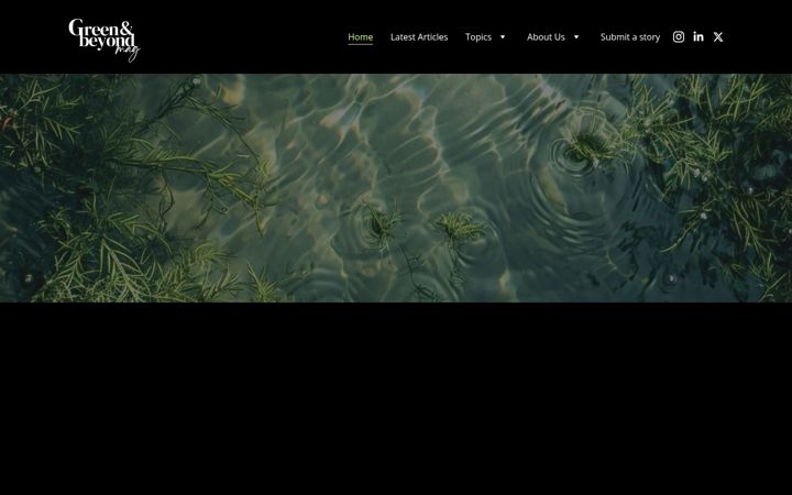Screenshot of greenandbeyondmag.com