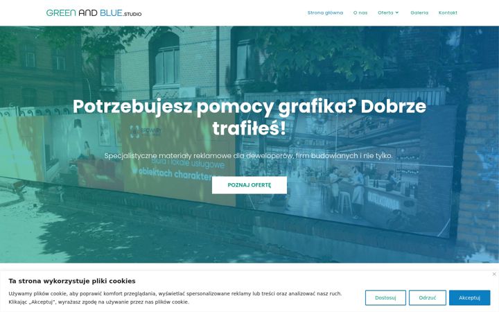 Screenshot of greenandblue.studio