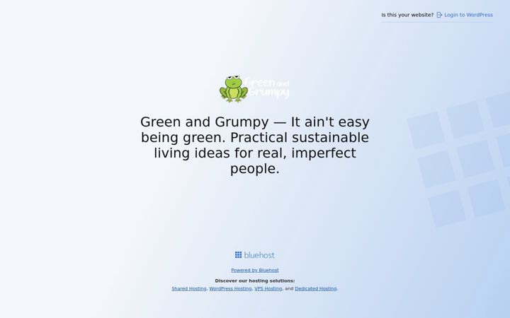 Screenshot of greenandgrumpy.com