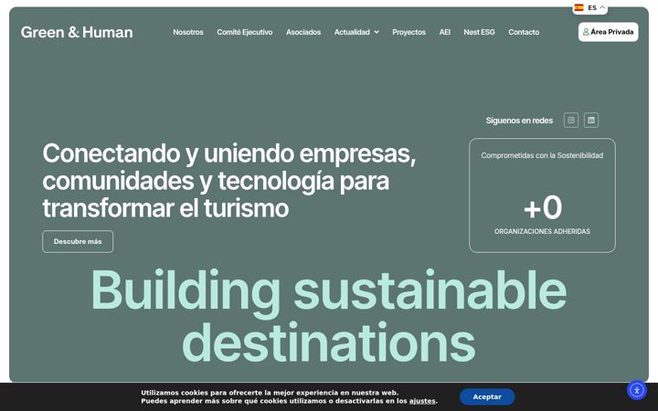 Screenshot of greenandhuman.com