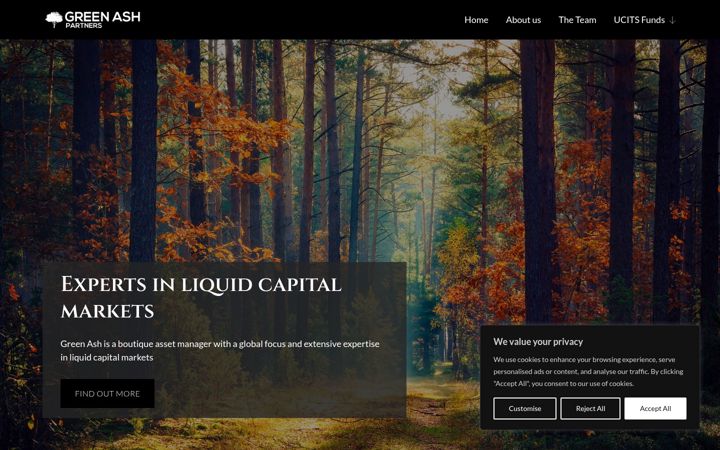 Screenshot of greenash-partners.com