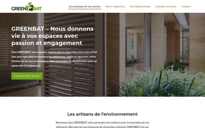 Screenshot of greenbat-france.fr