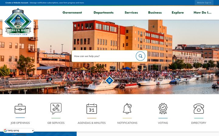 Screenshot of greenbaywi.gov