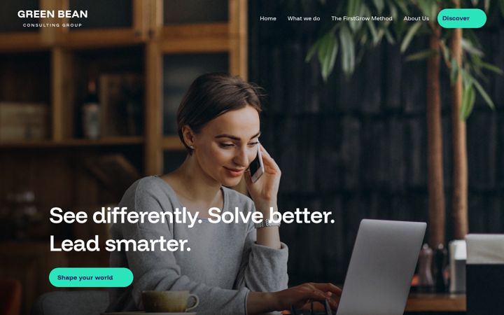 Screenshot of greenbeanconsultinggroup.com