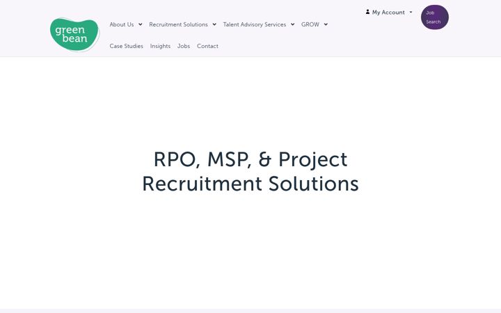 Screenshot of greenbeanrpo.com