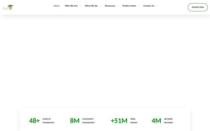 Screenshot of greenbeltmovement.org