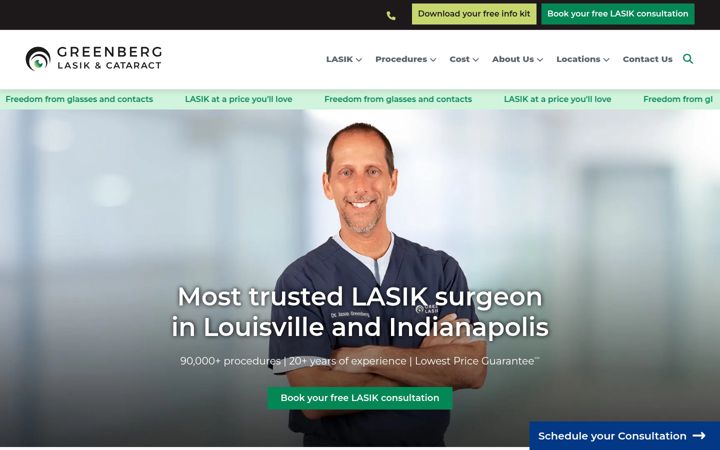 Screenshot of greenberglasik.com