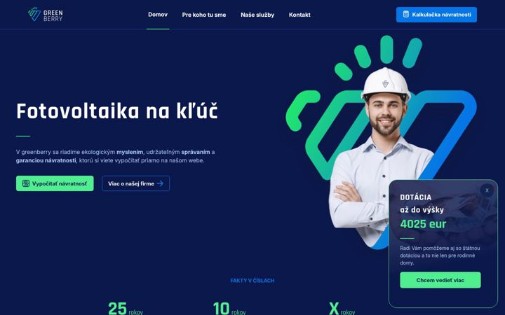 Ekraanipilt saidist greenberry.sk