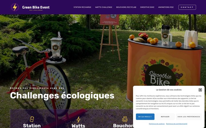 Screenshot of greenbikeevent.com