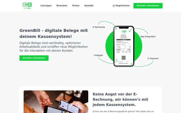 Screenshot of greenbill.de