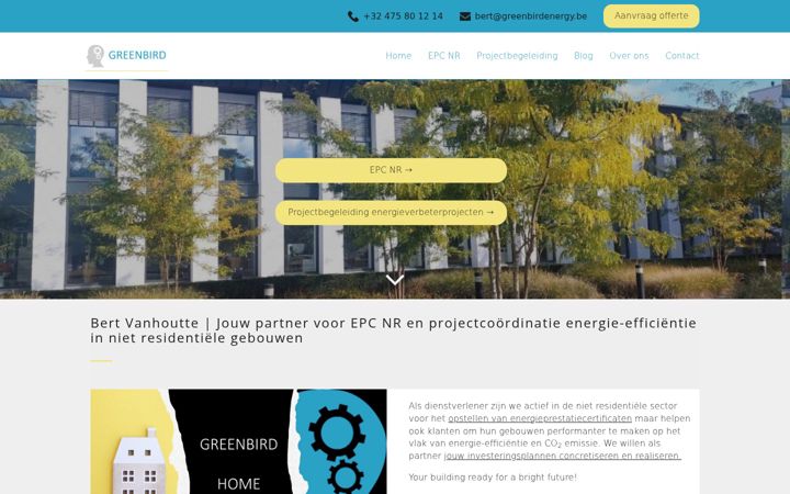 Screenshot of greenbirdenergy.be