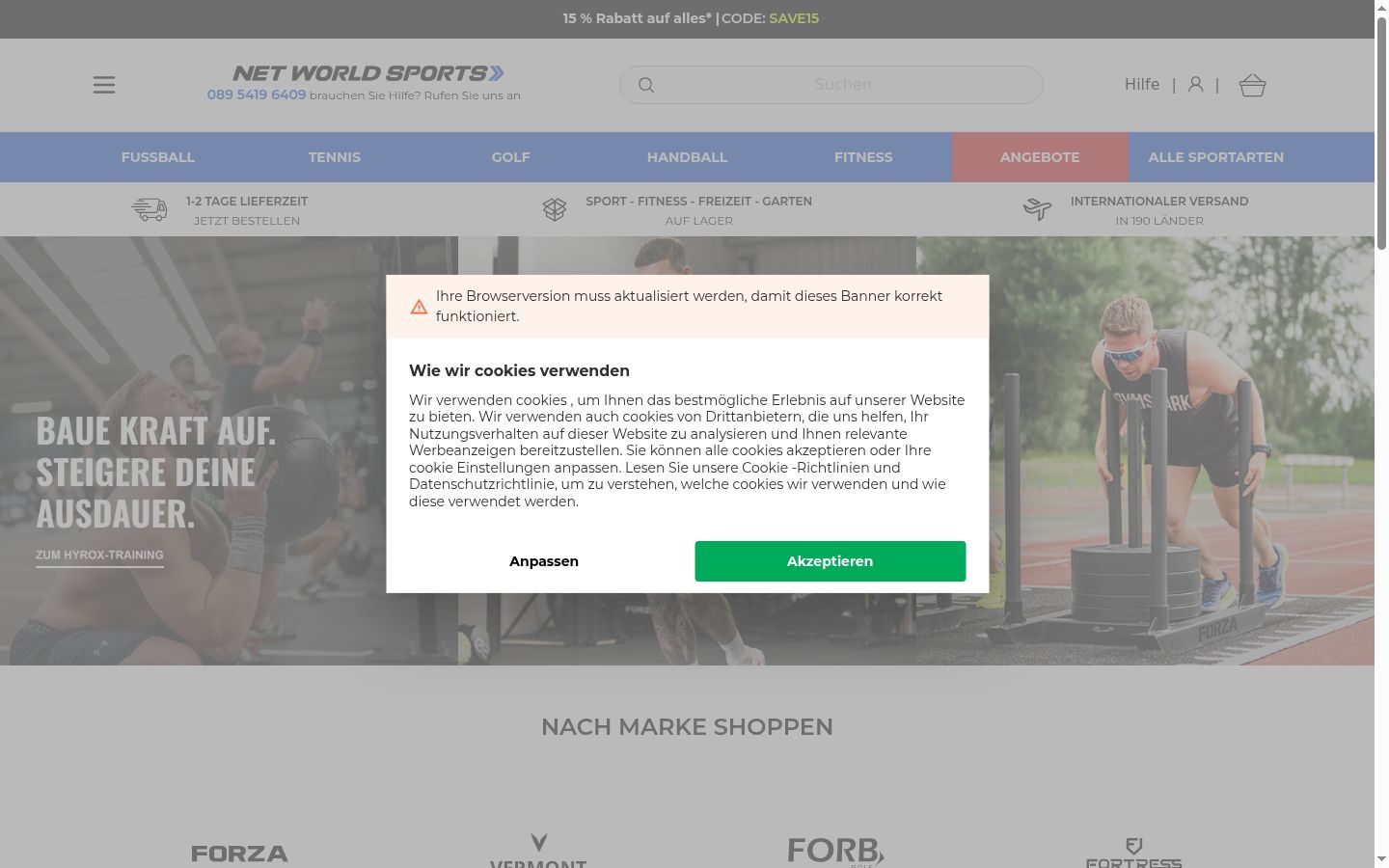 Ekraanipilt nõusolekubännerist, mida näidati enne mis tahes suhtlust