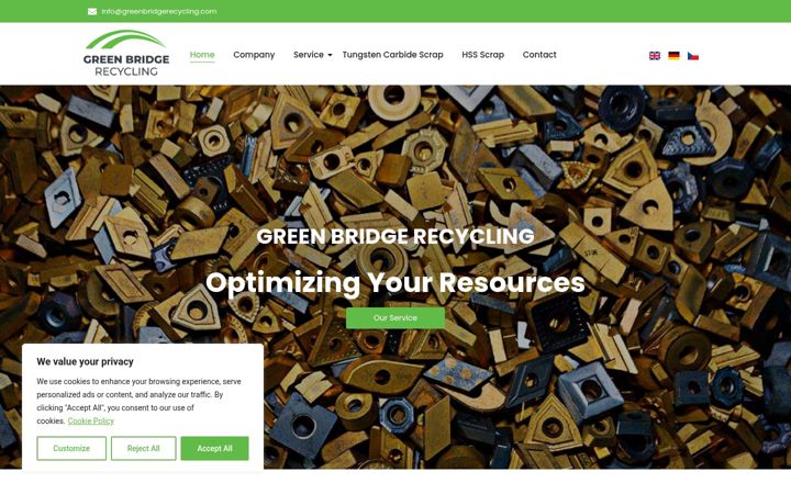 Screenshot of greenbridgerecycling.com