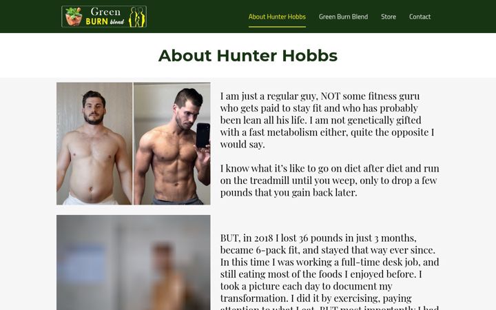 Screenshot of greenburn-blend.com