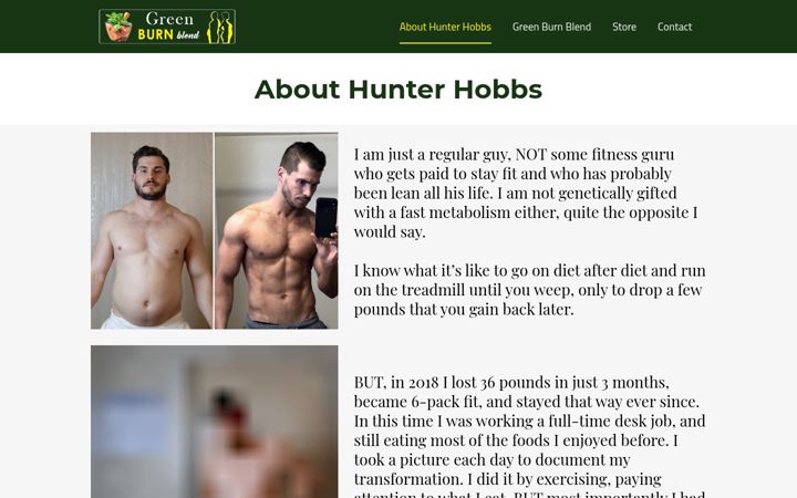 Screenshot of greenburnblend.com