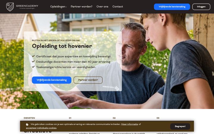 Screenshot of greencademy.nl