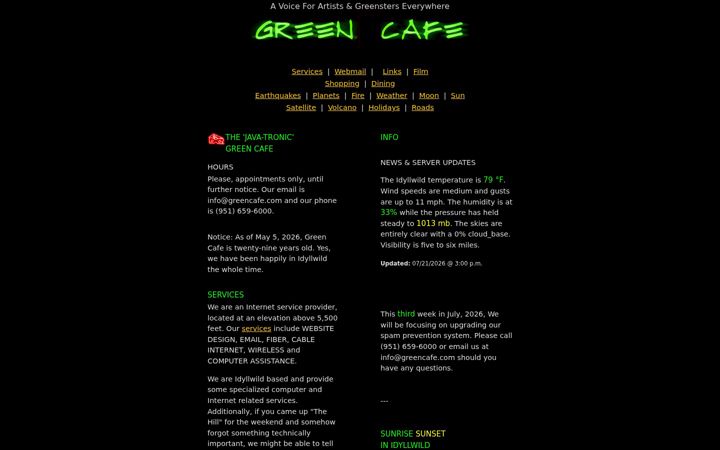 Screenshot of greencafe.com