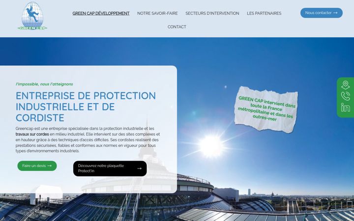 Screenshot of greencap.fr