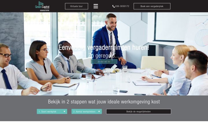 Screenshot of greencapitolbusinesscenter.nl