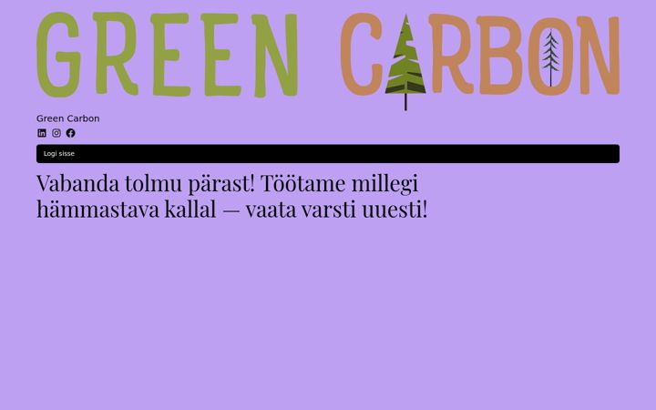 Screenshot of greencarbon.ee