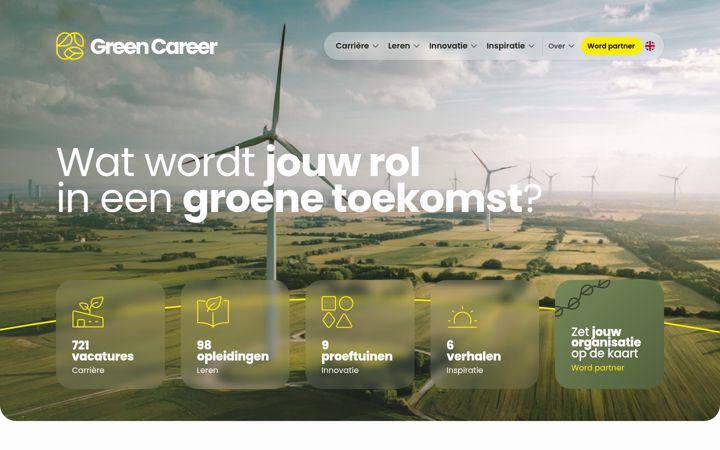 Screenshot of greencareer.nl