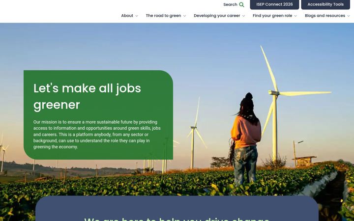 Screenshot of greencareershub.com