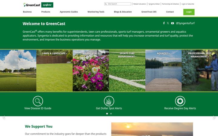 Screenshot of greencastonline.com