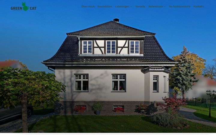 Screenshot of greencat-bau-immobilien.de