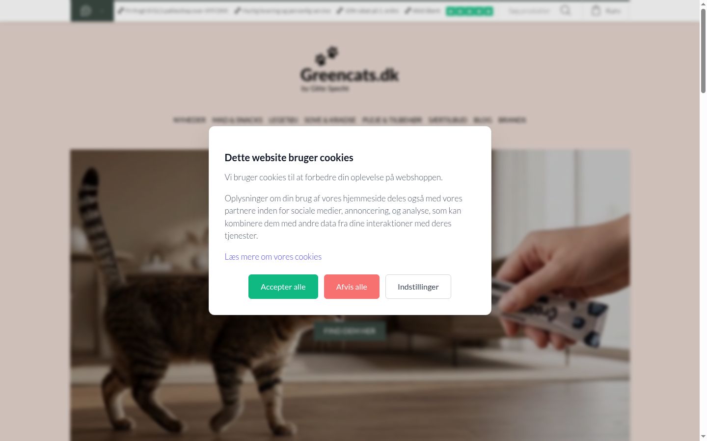 Screenshot of the consent banner shown before any interaction