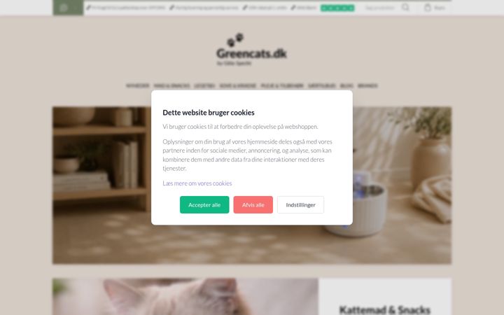 Screenshot of greencats.dk