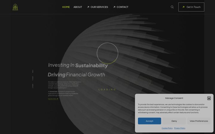 Screenshot of greenchain.dk