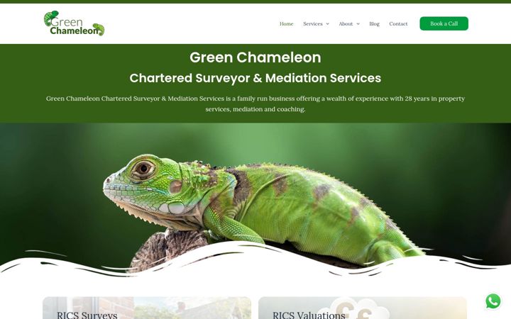 Screenshot of greenchameleon.net