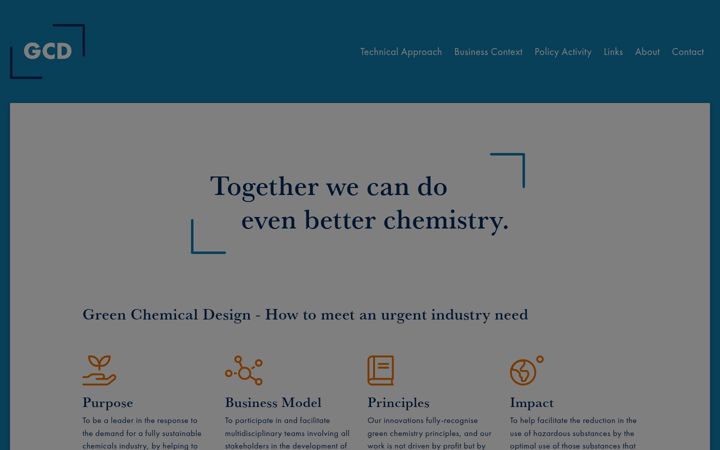 Screenshot of greenchemicaldesign.com