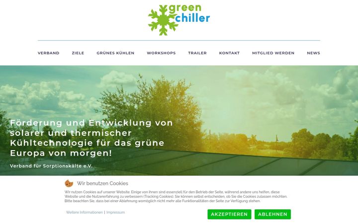 Screenshot of greenchiller.de