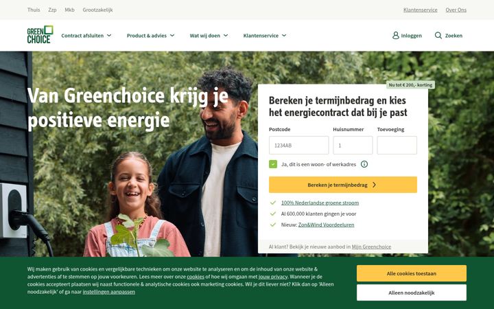 Screenshot of greenchoice.nl