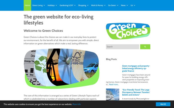 Screenshot of greenchoices.org