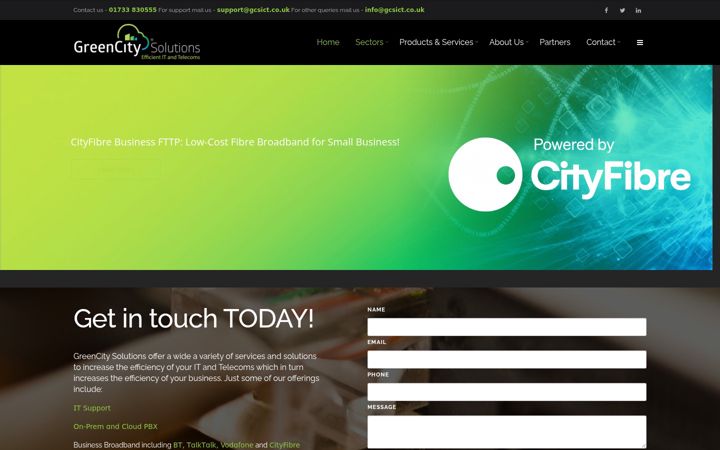 Screenshot of greencitysolutions.co.uk