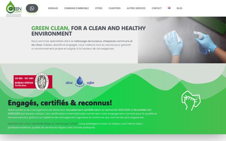 Screenshot of greenclean.be
