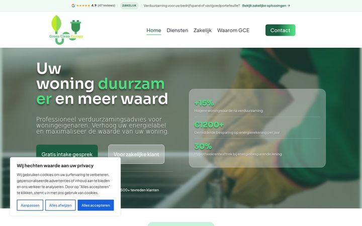 Screenshot of greencleanenergy.nl
