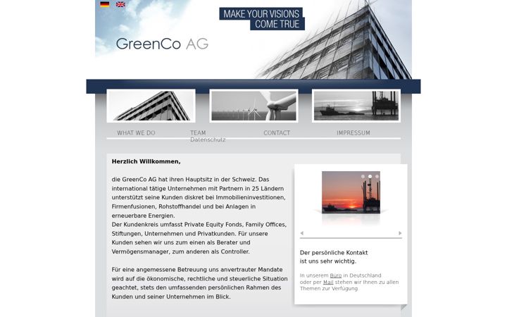 Screenshot of greenco.ch