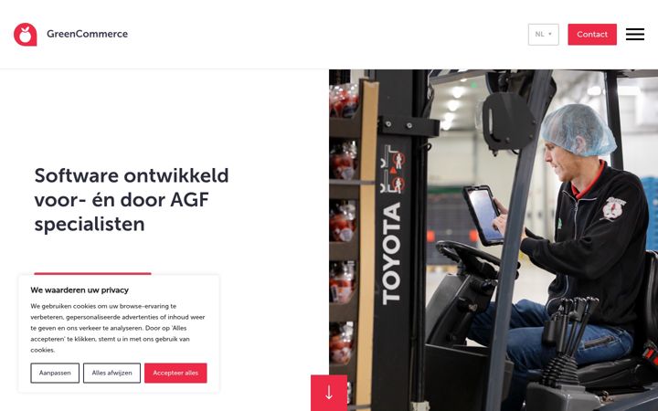 Screenshot of greencommerce.nl