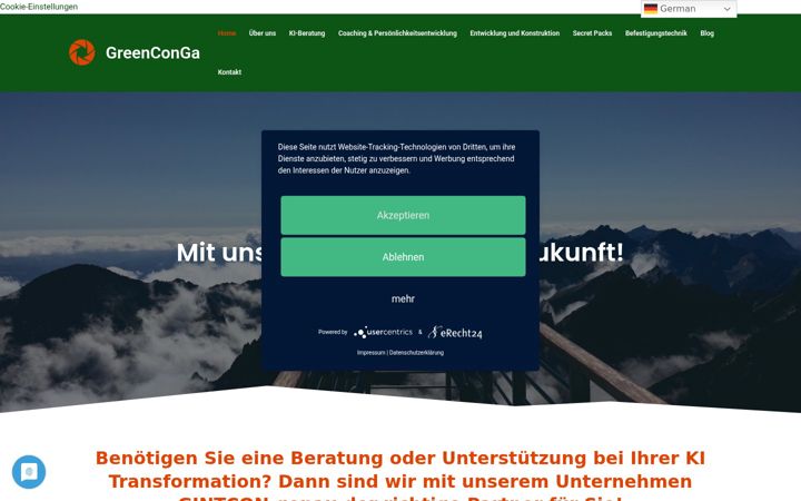 Screenshot of greenconga.com